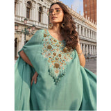 Designer Mint Green Kaftan Coord Set