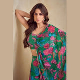 Indo Western Dress in Real Chinon Silk