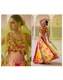 Multicolor Party Wear Designer Lehenga – Premium Chinon & Banglori Silk