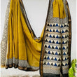 Elegant Mustard Yellow Maheshwari Silk Saree – Handloom Ethnic Wear