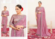 Lavender Rose Pure Crepe Silk Saree with Sequin Embellished Border
