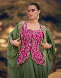 Olive Green Premium Indo Western Dress