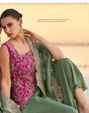 Olive Green Indo Western Dress