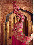 Pink Embroidered Premium Indo-Western Designer Dress