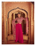 Pink Embroidered Premium Indo-Western Dress