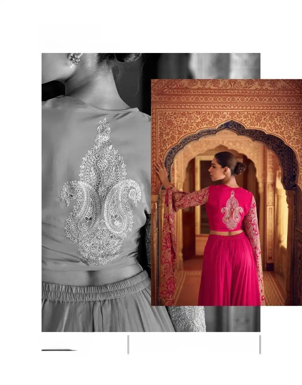 Pink Embroidered Indo-Western Designer Dress