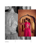 Pink Embroidered Indo-Western Designer Dress