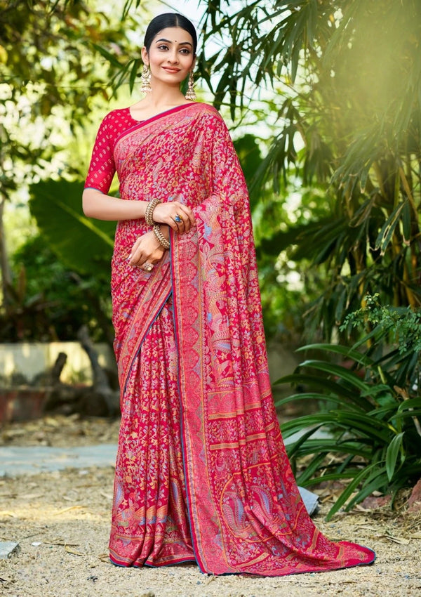 Premium Printed Crepe Silk Saree for Elegant Everyday & Party Wear