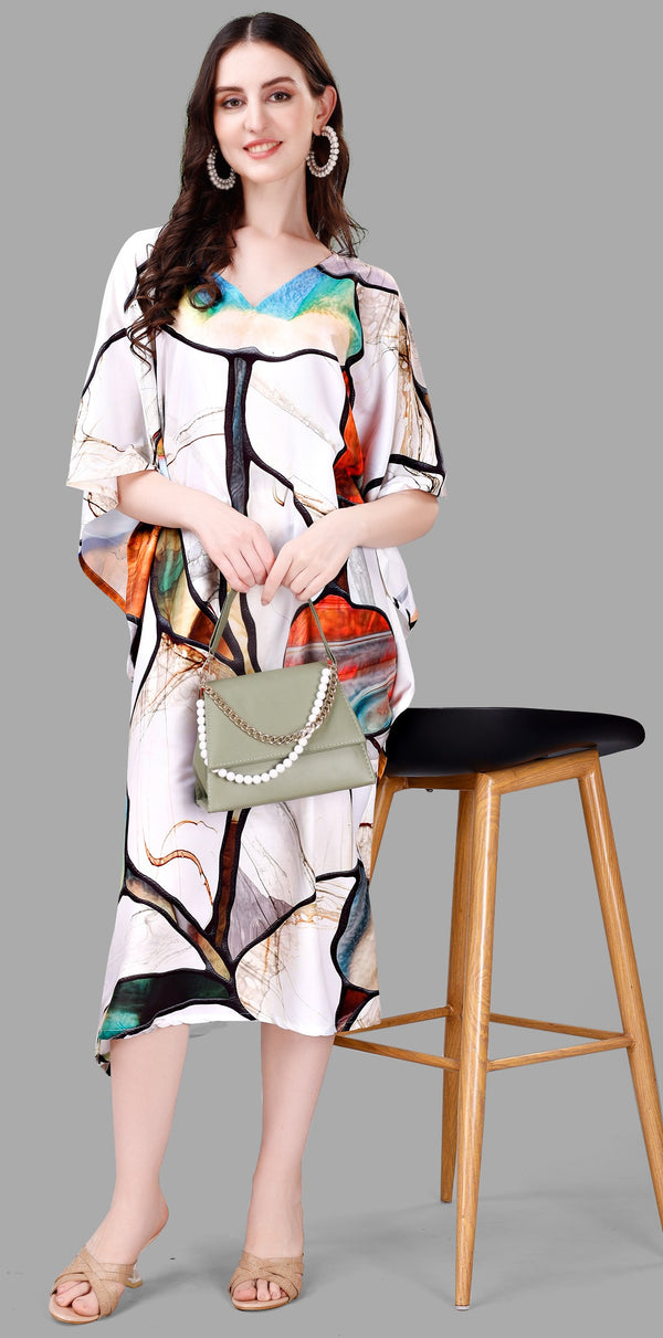 Elegant Ivory Designer Kaftan Kurti for Women