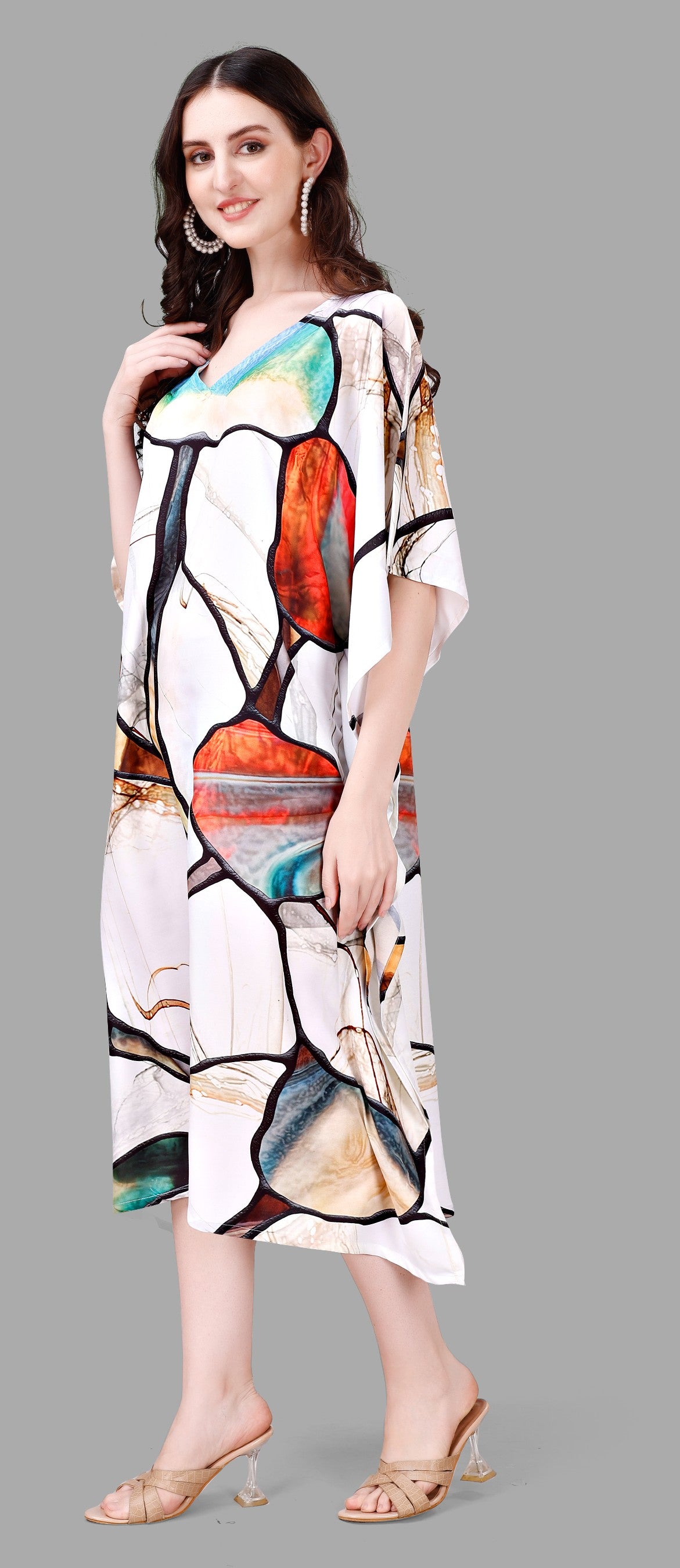 Elegant Ivory Designer Kaftan Kurti for Women