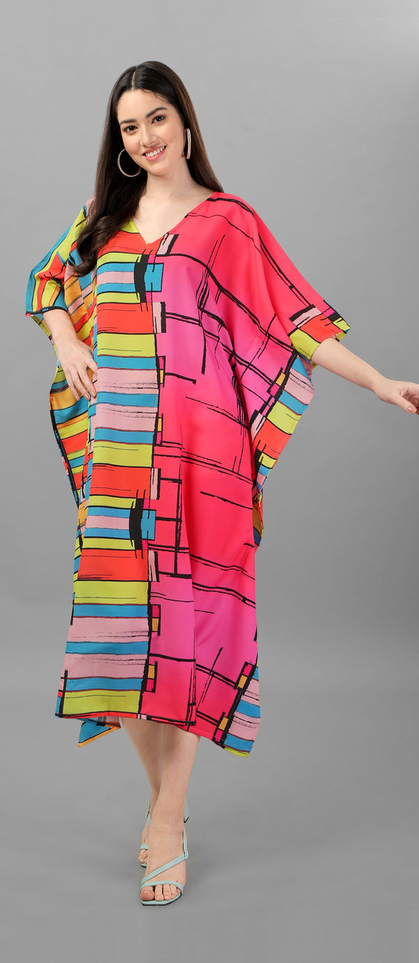 Hot Pink Designer Kaftan Kurti for Women