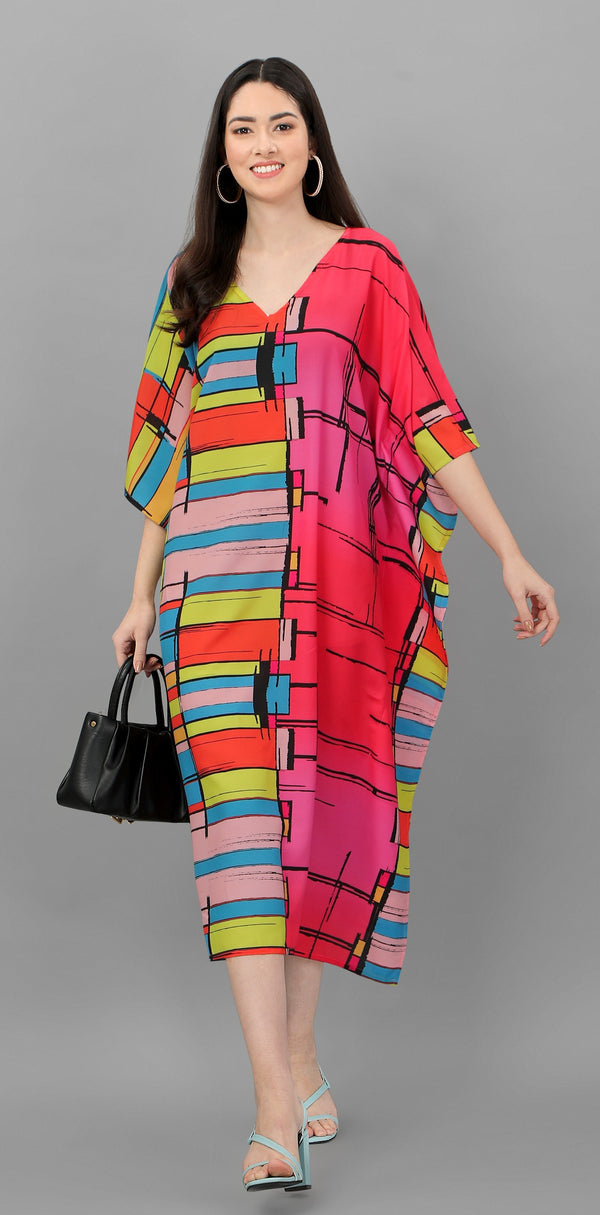 Hot Pink Designer Kaftan Kurti for Women