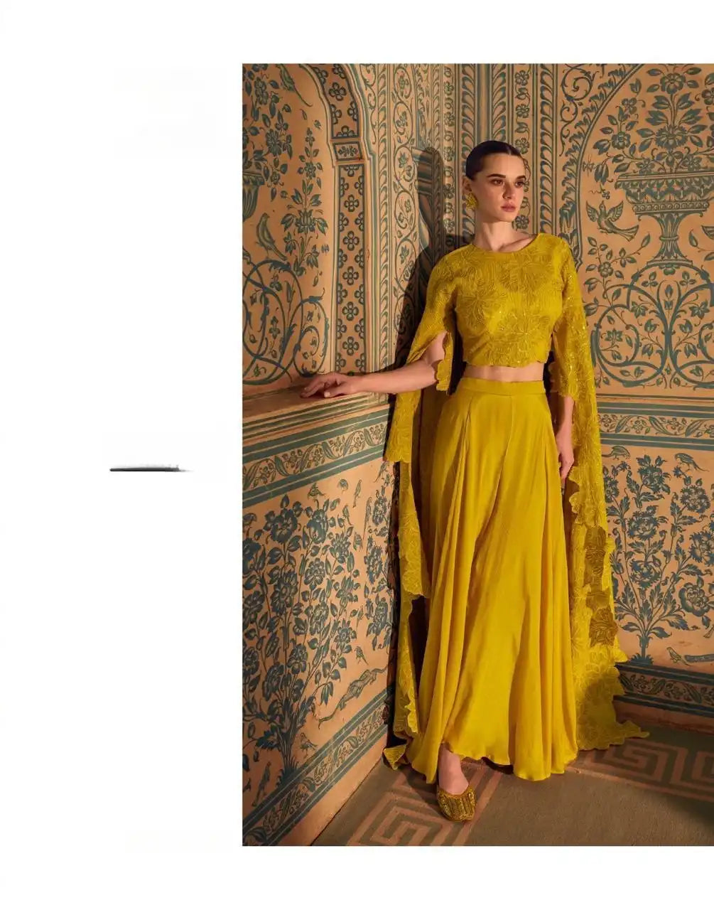 Rust Orange Embroidered Indo-Western Dress