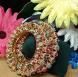 Gold-Plated Multicolor Kundan Bangles with Pearl & Bead Detailing