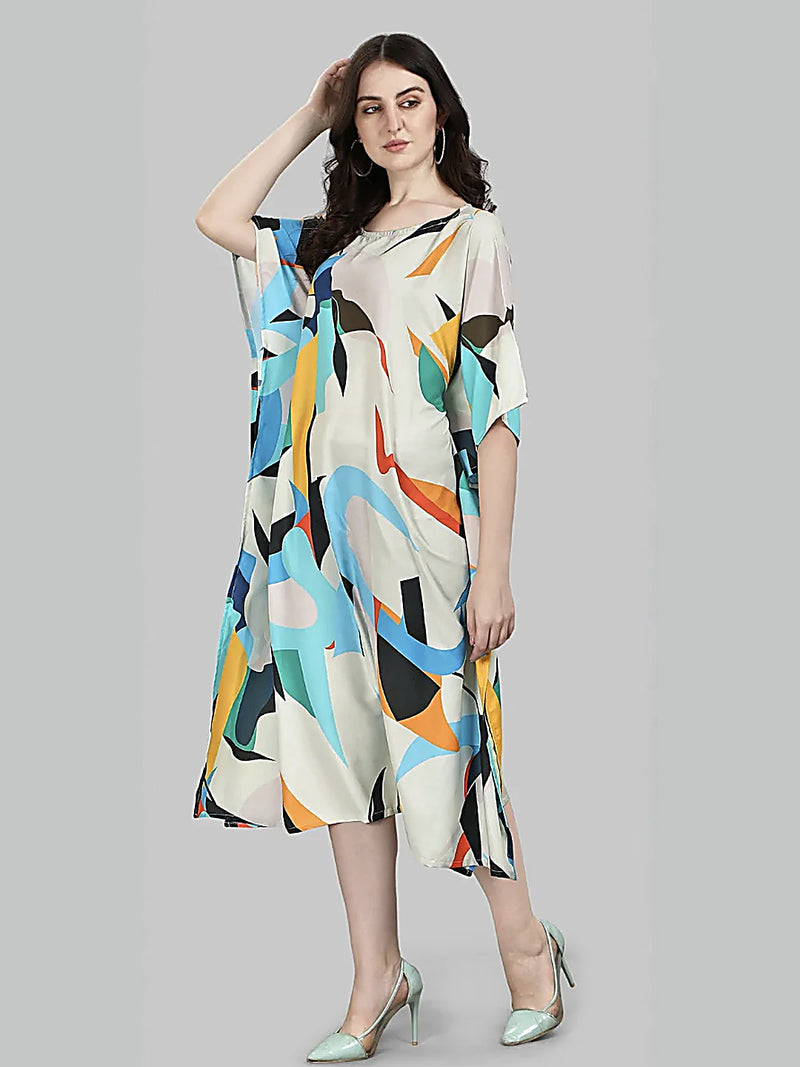 Pastel Green Designer Kaftan Kurti for Women
