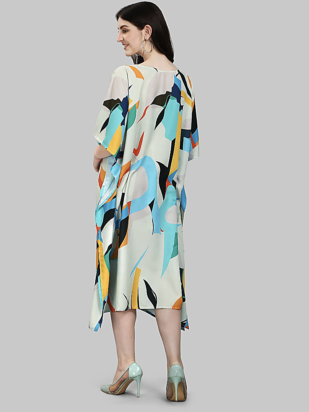 Pastel Green Designer Kaftan Kurti for Women