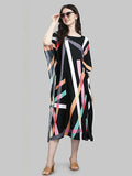 Black Multicolor Designer Kaftan Kurti for Women