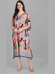 Multicolor Designer Kaftan Kurti for Women