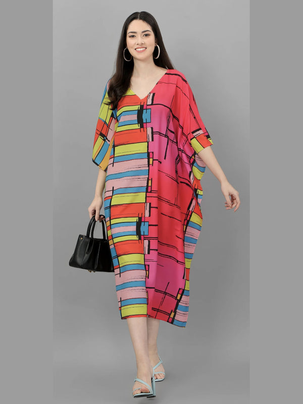 Hot Pink Designer Kaftan Kurti for Women