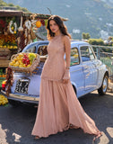 Pastel Peach Georgette Embroidered Sharara Suit Set for Women