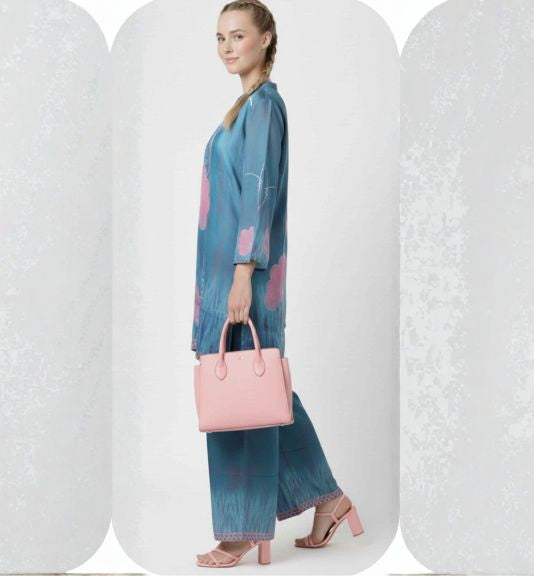 Teal Floral Office Wear Coord Set