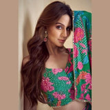 Green Multi-Color Indo Western Dress