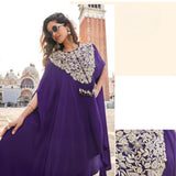 Luxury Royal Purple Kaftan Coord Set for Women