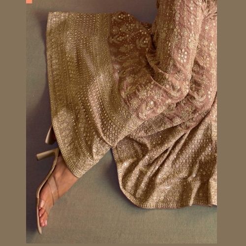 Champagne Gold Indo Western Cocktail Dress for Women