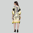 Yellow Printed Modern Kaftan Dress for Women