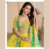 Yellow Indo Western Dress