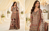 Cream Printed Premium Natural Crepe Silk Palazzo Set
